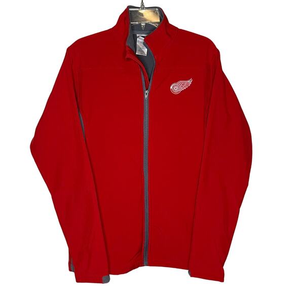 NHL Detroit Red Wings Mens Full-Zip Jacket Embroidered Logo Red Size Small - Picture 1 of 5